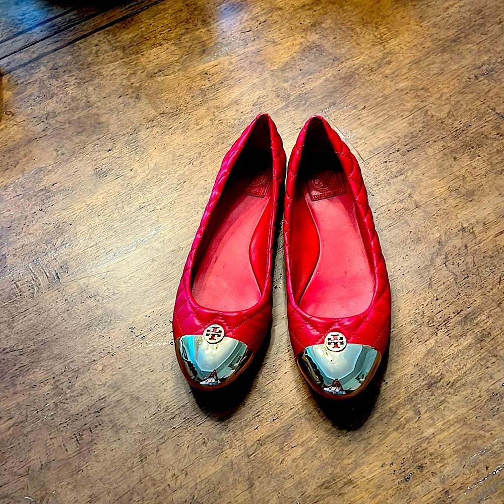 Tory Burch Red Flats